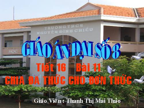 Chương I. §11. Chia đa thức cho đơn thức