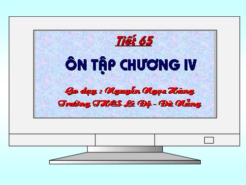 Ôn tập Chương IV. Bất phương trình bậc nhất một ẩn