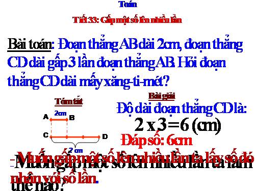 Gấp một số lên nhiều lần