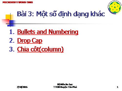 MS-WORD 2003 - BÀI 4