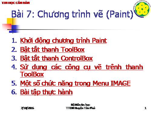 WINDOWS XP CĂN BẢN - BÀI 7