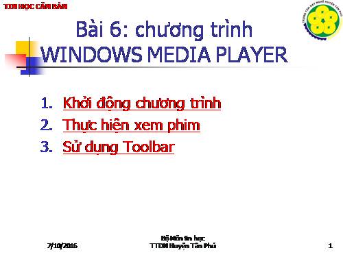 WINDOWS XP CĂN BẢN - BÀI 6