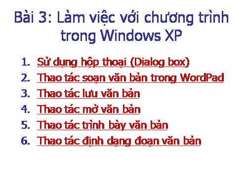 WINDOWS XP CĂN BẢN - BÀI 3