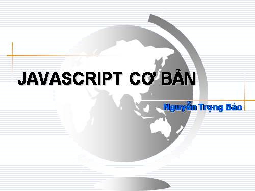 Bài giảng javascript