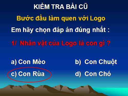 Lop 4 - Thêm 1 số lệnh của Logo