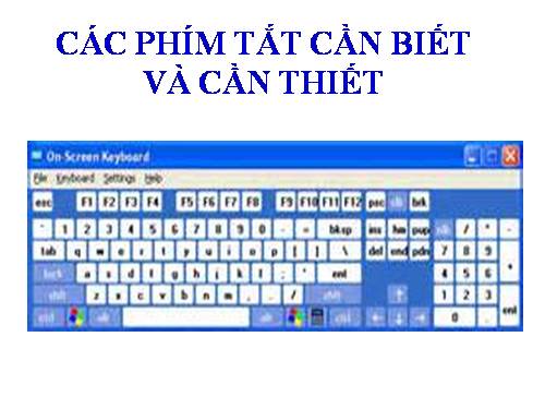 CÁC PHÍM TẮT CẦN BIẾT TRONG POWERPOINT