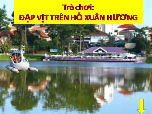 TRÒ CHƠI: "ĐẠP VỊT TRÊN HỒ XUÂN HƯƠNG DALAT