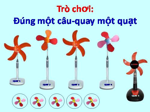 TRÒ CHƠI: ĐÚNG MỘT CÂU - QUAY MỘT QUẠT