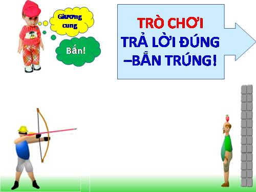 Trò chơi: TRẢ LỜI ĐÚNG - BẮN TRÚNG QUẢ TÁO