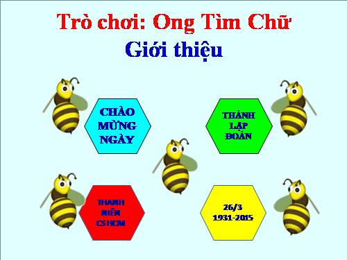 TRÒ CHƠI: ONG TÌM CHỮ