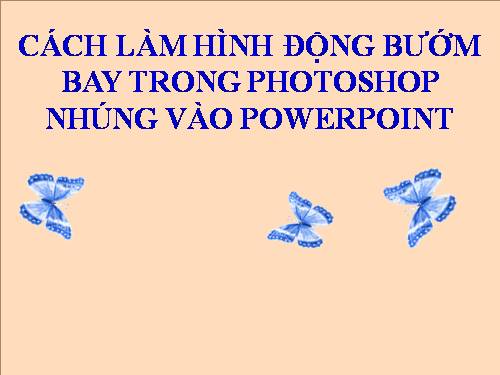 HÌNH ĐỘNG BƯỚM BAY NHÚNG VÀO POWERPOINT