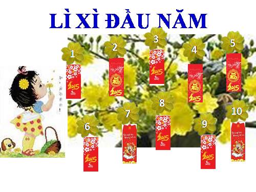 ĐỐ VUI: ĐƯỢC LÌ XÌ ĐẦU NĂM