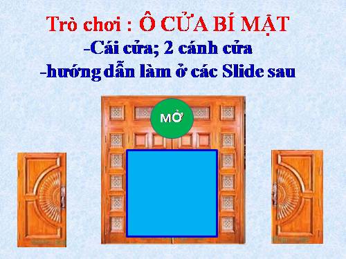 TRÒ CHƠI : Ô CỬA BÍ MẬT