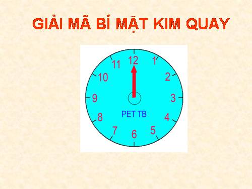 GIẢI MÃ BÍ MẬT KIM ĐỒNG HỒ QUAY