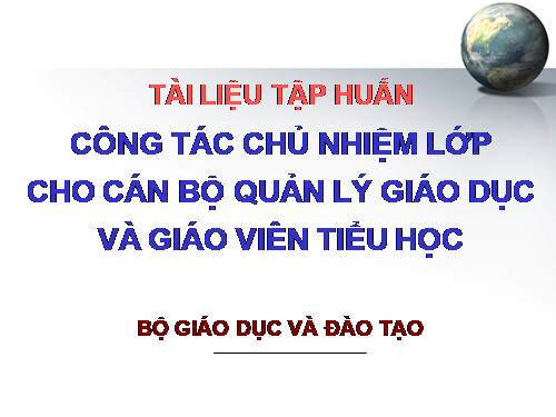 tap huan cong tac chu nhiem