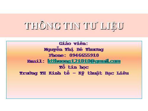 thông tin tư liệu