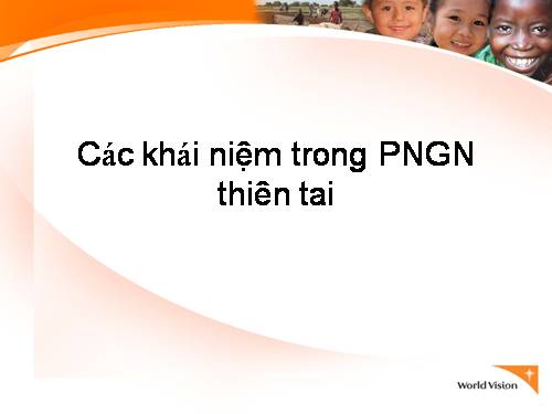 Các khái niệm trong phòng ngừa giảm nhẹ thiên tai