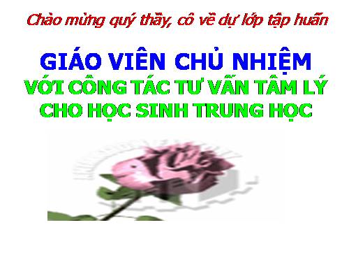 Chuyên đề 1: Vai trò của GVCN