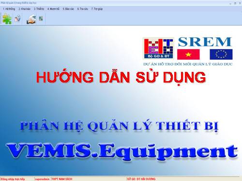 Hướng dẫn sử dụng thiết bị