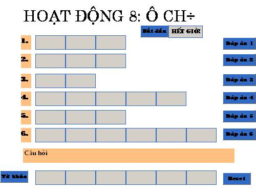 trò chơi ô chữ viét băng VBA