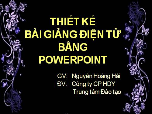 Thiết kế giáo án điện tử trên powerpoint