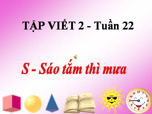 tập viết  s lớp 2