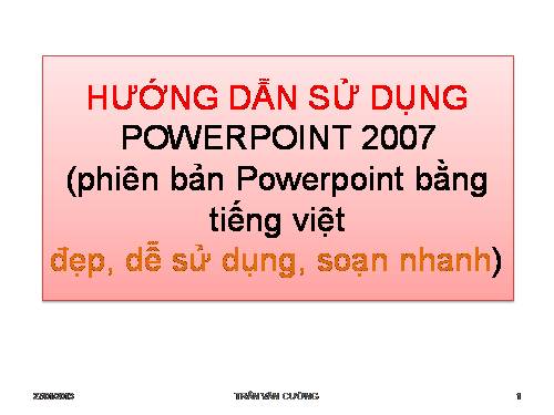 H DSD Phần mềm Powerpoint 2007 bằng tiếng Việt