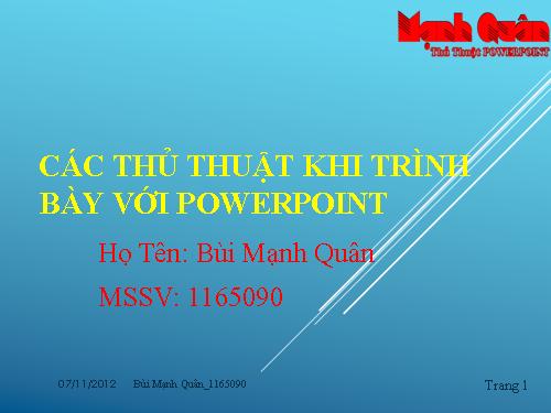 Thủ thuật powerpoint