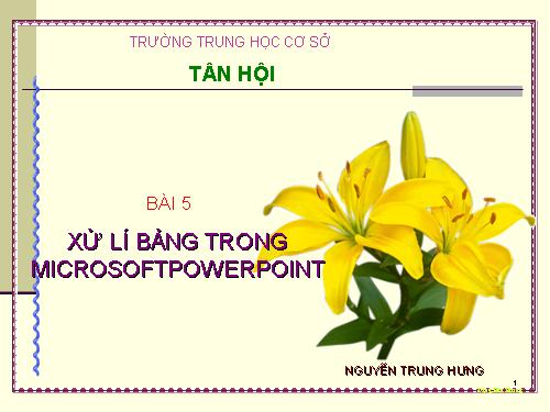 Bai5_Xu li bang bieu trong PP 2003