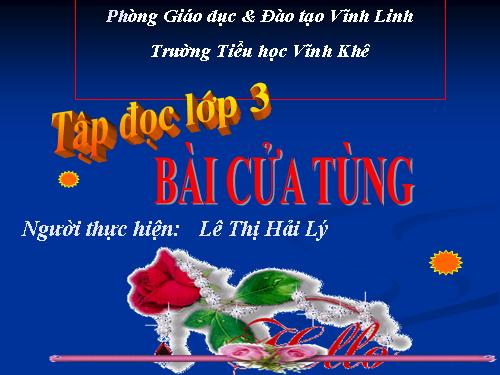 CỬA TÙNG-LỚP 3