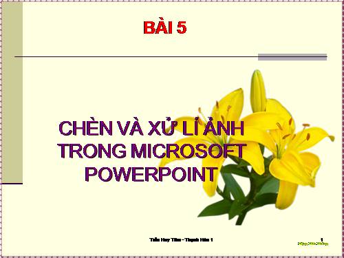 Hướng dân học  PowerPoint bài 5