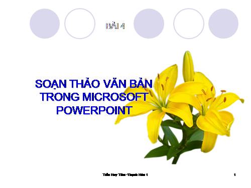 Hướng dân học  PowerPoint bài 4