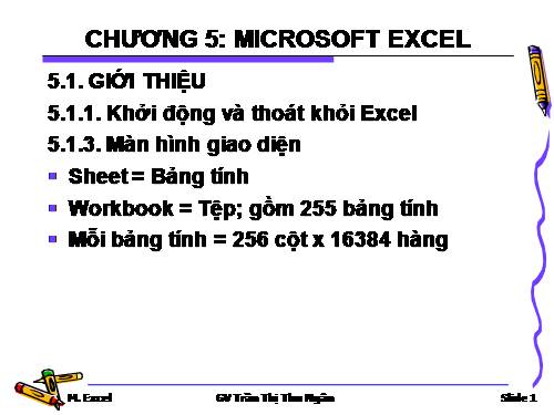 Bài giảng excel