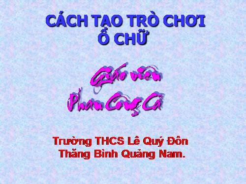 Tao ô chữ