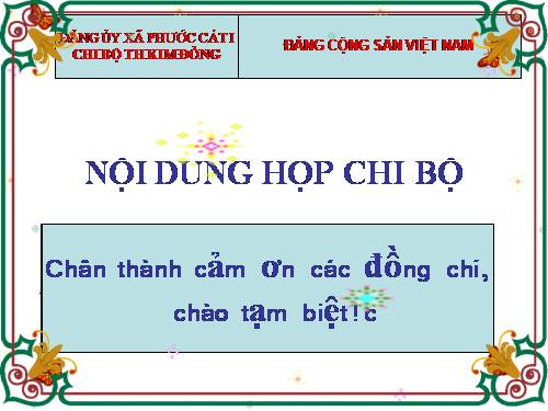 Sinh hoạt Chi bộ.