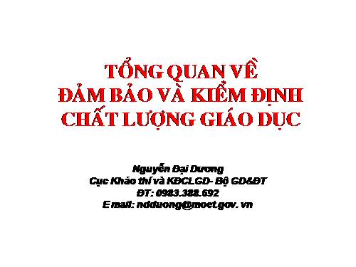 Tổng quan chung về KDCLGD