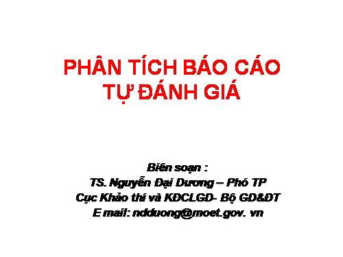 KDCLGD-Phân tích báo cáo ĐGN