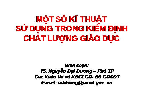 KDCLGD-Các kĩ thuật đanh giá