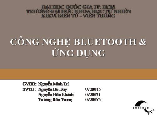 Cong Nghe Bluetooth & Ung Dung