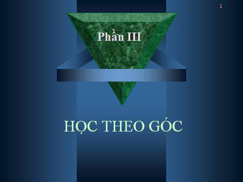 Phần 3 Dạy dọc theo góc