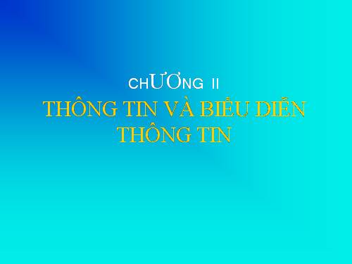 Tin học căn bản chương 2