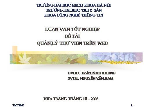 đề tài quản lí thư viện trên web