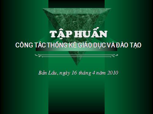 Tập huấn thống kê