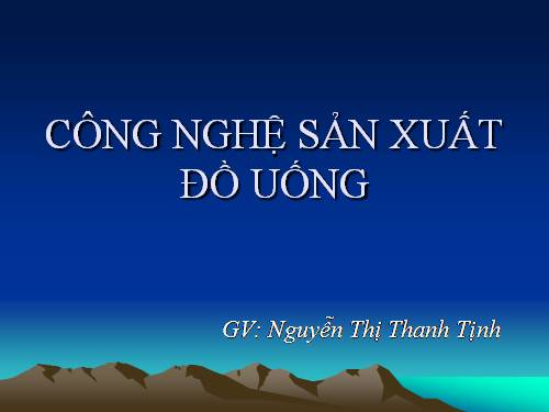 công nghệ sản xuất bia