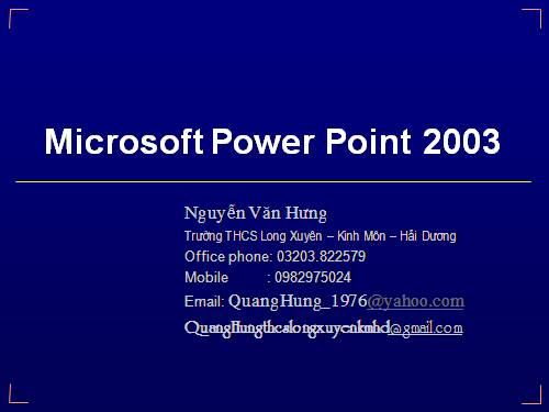 Bai giang Power Point ( Hot)