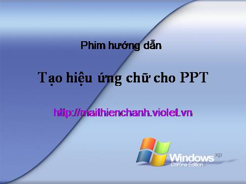 Hiệu ứng chữ cho PPT