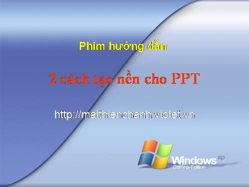 Tạo nền cho PPT