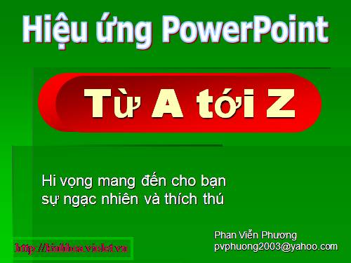 Hiệu Ứng PowerPoint 2003