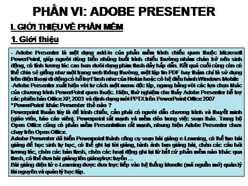 sử dụng phần mềm Adobe Presenter7