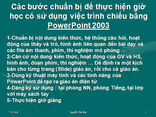 Hướng dẫn sử dụng POWERPOINT